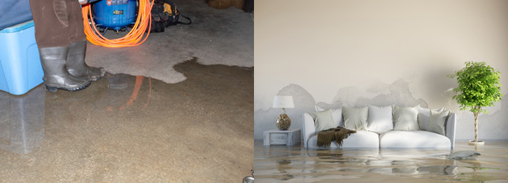 Carpet flood water damage restoration